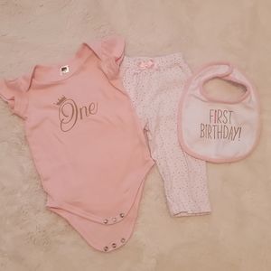 First Birthday 3 Piece Set